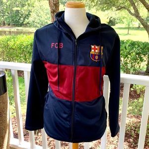 FCB Barcelona Official Soccer Hoodie Jacket. Large